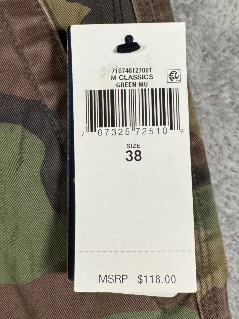 Polo Ralph Lauren Cargo Shorts Mens 38 Green Camo Relaxed Fit Gellar $118 *FLAW - Picture 3 of 14